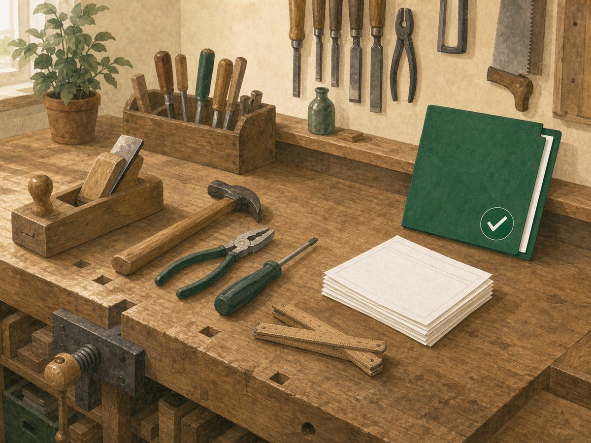 Illustration: E-Rechnung im Handwerksbetrieb: Material, Subunternehmer und Buchhaltung im Griff